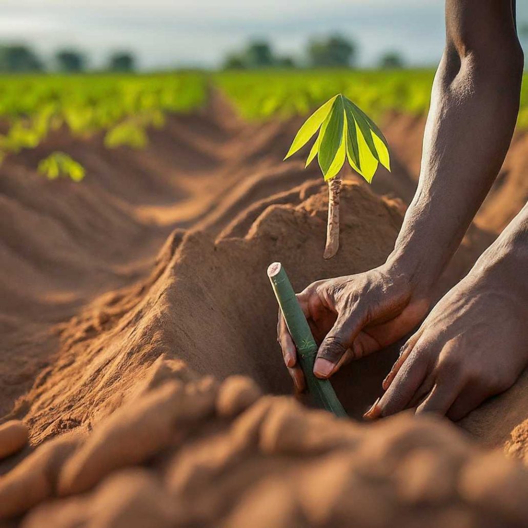 cassava stem planting