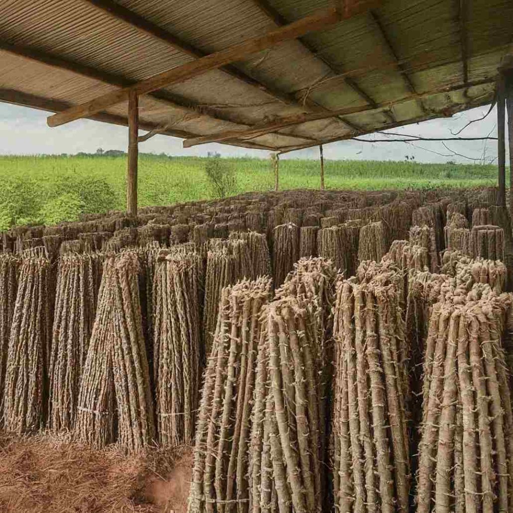 cassava stem preservation after harvest